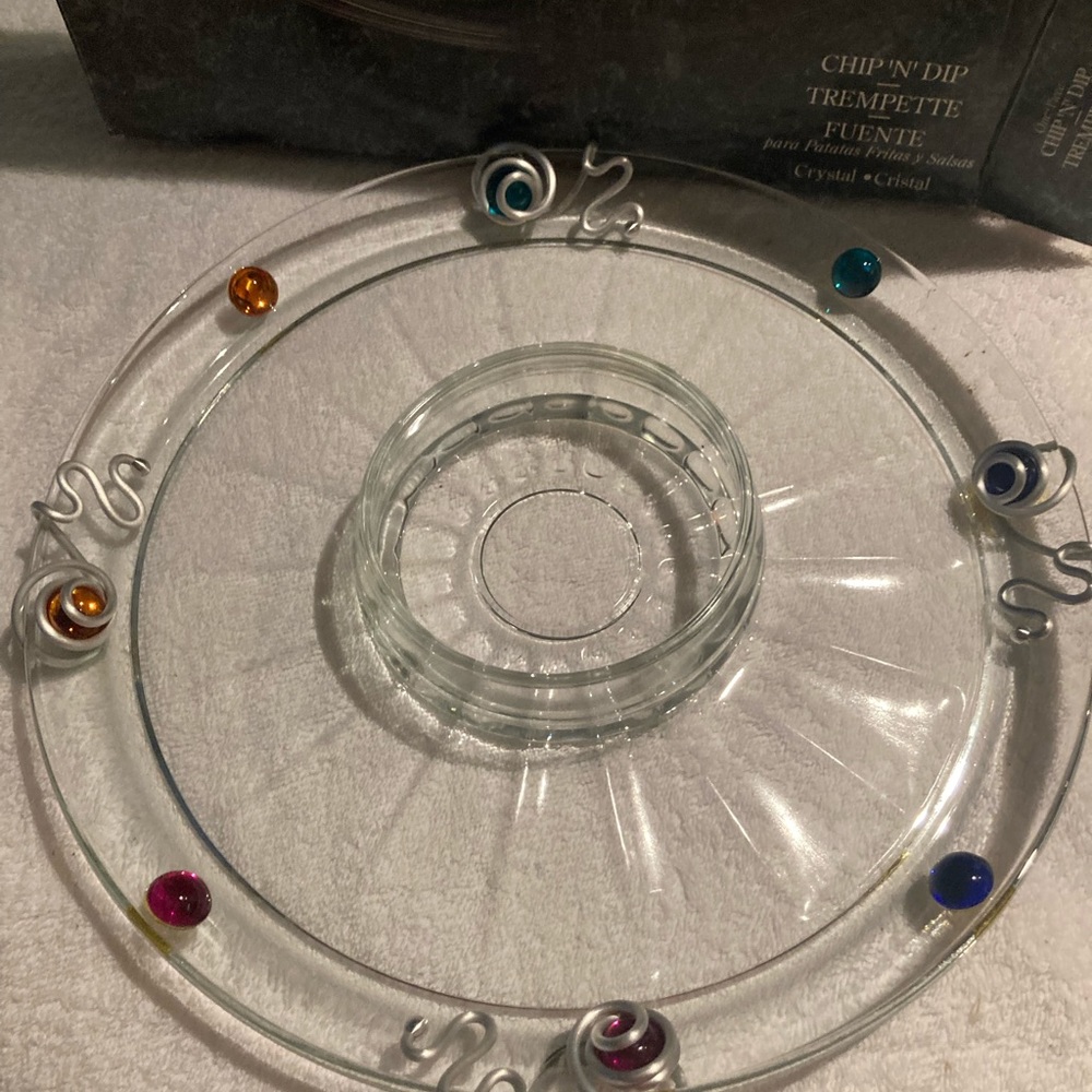 New in Box Dip and Chip Platter